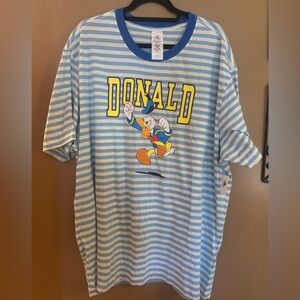 Disney Parks Donald Duck Striped Shirt XL New With Tags 2025 Disney World